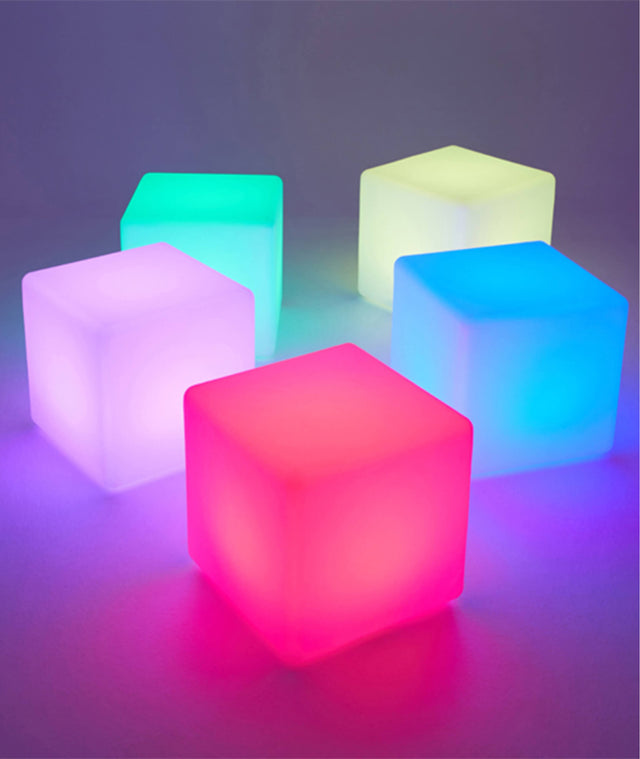 16 Color - LED Light Cube Chair - Wholesale and Rental Event Furniture and Portable Lights